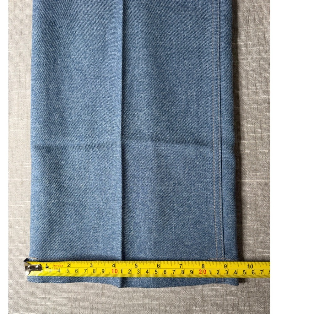 Haband Fit-Forever Mens Blue Polyester Twill Straight Leg Pants W40 L29 DISCO - Picture 3 of 11